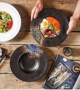 Ciotola a forma di cappello di paglia in ceramica ciotola per <span class=keywords><strong>Pasta</strong></span> per zuppa profonda piatto per Spaghetti in ceramica unico - Product Image 6