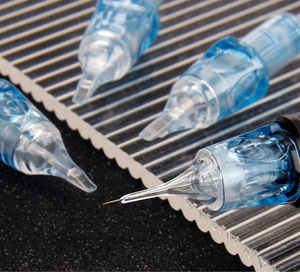 Agujas de Cartucho PMU en Forma de Corazón de 0.18mm y 0.20mm, Agujas Finas Azules para Microblading y Microshading - Product Image 4