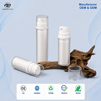 Flacons pompe sans air de luxe vides 15ml 50ml 30ml blancs pour liquides, personnalisables pour crèmes de soin PPWR
