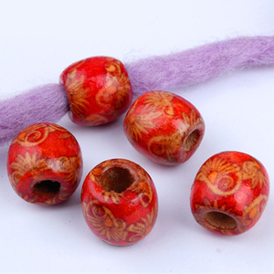 הסיטונאי גדול גדול חור עץ חרוז עץ אפריקה ילדים קטנים בנות שיער טבעת איראדלוק סגלגל חרוז עץ - Product Image 6