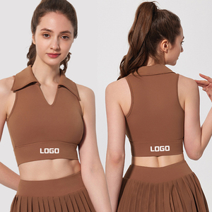 Aoyema Top <span class=keywords><strong>de</strong></span> Yoga sin costuras para <span class=keywords><strong>mujer</strong></span>, chaleco sin mangas con cuello en V, cárdigan, <span class=keywords><strong>blusa</strong></span>, Polo liso, camiseta sin mangas, traje <span class=keywords><strong>de</strong></span> LICRA sostenible para adultos - Product Image 1