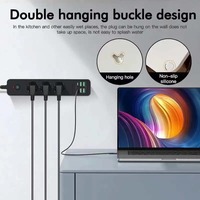 Protector de Sobretensión para Enchufes Múltiples, Cable de Extensión, Estación de Carga de Pared, para Hogar, Oficina, Dormitorio