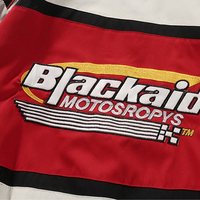 Veste de course de moto en cuir PU de haute qualité conçue sur mesure col montant broderie Patch vente en gros veste à motif de lettres