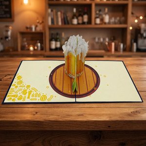 Carte pop-up 3D en papier artisanal Viet-craft, motif floral et lettres, impression offset, pour Thanksgiving, la Saint-Valentin, Pâques, anniversaire - Product Image 5