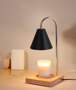 Modern Luxury Wooden Metal Shade E26 <b>Wax</b> <b>Melting</b> Aromatherapy Table Lamp for Bedroom Living Room Restaurant Decor - Product Image 2