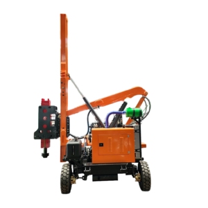 Thủy lực theo dõi đống lái xe ramming máy với TANDEM bánh bơm cho đường cao tốc hộ Lan Tôn sóng cài đặt - Product Image 5