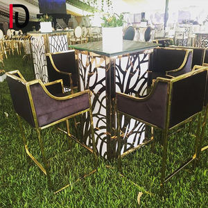 Boda bar muebles de marco de acero inoxidable luz LED de mesa de bar - Product Image 5