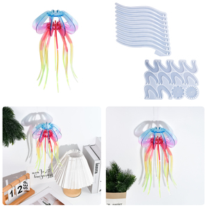 LEQU Kit de Moldes de Silicona de Medusas Divertidas y Alegres, Moldes 3D Reutilizables para Manualidades, Resina, Arte y Decoración - Product Image 1