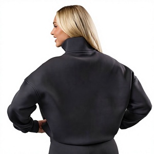 Última Moda 2026: Sudaderas Oversize de Algodón 100% con Cremallera de Cuarto, Estilo Urbano y Cuello Alto, con Dobladillo Flexible Tejido, Personalizadas para Invierno - Product Image 2