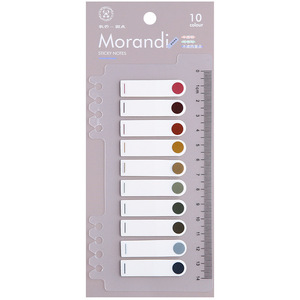 Morandi Color Sticky Notes Index Tab Stickers Tearable Waterproof Fluorescent Markers For Student Loose Leaf Index Tabs - Product Image 5