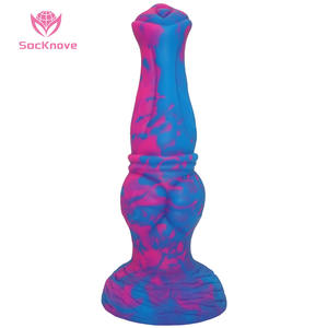 SacKnove Beliebte Sexspielzeug Lebensgröße Große Dicke Gebogene Monster Anal Plug Extender Künstlicher Schwanz Penis Silikon Pferdeschwanz Dildo - Product Image 1