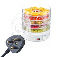 Elektrische 5-lades voedsel-, groente- en fruitdroger 350W, voedselveilige kunststof, eenvoudige bediening