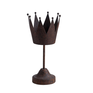 Portavelas Vintage con Forma de Corona, Estilo Rústico, Decoración para el Hogar, Estilo Wabi Sabi, Candelabro de Hierro para Decoración Interior - Product Image 5