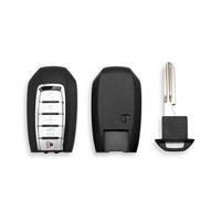 Coque de clé de voiture pliable sans clé à 5 boutons NSN14 avec lame de secours vide pour télécommande - Vente en gros