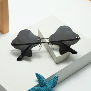 Indie-<span class=keywords><strong>gafas</strong></span> de <span class=keywords><strong>sol</strong></span> sin montura con forma de seta, lentes de <span class=keywords><strong>sol</strong></span> sin montura con logotipo personalizado, estilo bohemio, para fiestas y festivales - Product Image 2