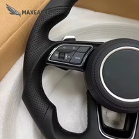VENTE FLASH Accessoires de voiture Volant sport en cuir pleine fleur pour Audi S6 S7 A4 A5 A6 A7 Q3 Q5 A3 S3 S8 R8 Volant de voiture