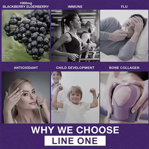 Gomitas de Extracto de Saúco Negro para el Apoyo Inmunológico en Adultos, Marca Privada OEM/ODM, con Soporte para Huesos y Articulaciones - Product Image 4