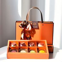 Boîte d'emballage de diviseurs de gâteau de lune personnalisée de haute qualité boîtes de tiroir de pâtisserie de Cupcake pour cadeau avec sac en papier