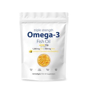 Integratore di Olio di Pesce <span class=keywords><strong>Omega</strong></span> 3 in Capsule Morbide, DHA ed EPA Naturali, Favorisce il Benessere Cardiovascolare, Cognitivo e Oculare - Product Image 2