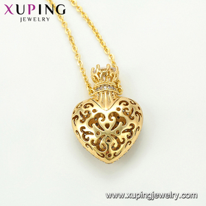 Bijoux xup en or 14K, en forme de cœur, couronne élégante, collier de mariée, plaqué or, pour la saint-valentin, 44253 - Product Image 4