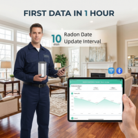 Équipement professionnel d'inspection immobilière, enregistreur de données partagable, moniteur électronique de radon pour l'inspection des propriétés