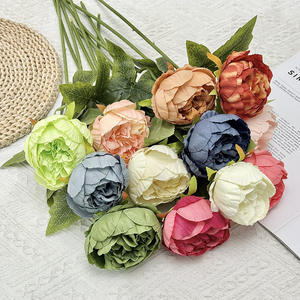 Peonía Artificial de Tallo Único, Flor de Seda Colorida, Decoración para el Hogar, Ramo de Boda, Adorno de Alta Simulación - Product Image 2