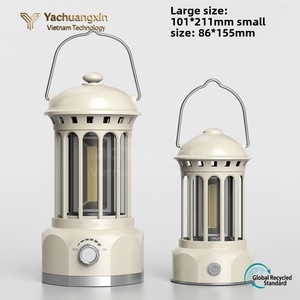 Rechargeable COB <b>Camping</b> <b>Lantern</b> Retro Style Portable <b>LED</b> Emergency Light for Outdoor & Yard ABS Body Free Sample - Product Image 3