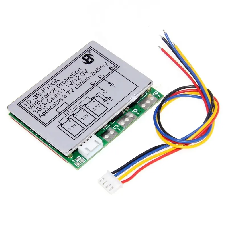 3S 12.6V 12V 100Aแบตเตอรี่ลิเธียมแบตเตอรี่ 3 เซลล์ 11.1V Polymer Balance Function Li-Ion Chargeโมดูลป้องกันPCB BMS