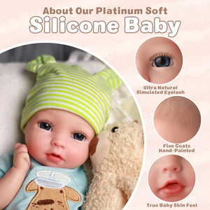 Bébé Reborn en Silicone de Haute Qualité Platinum 100% Réaliste de 30 cm (12 pouces) de Babeside Terry, Jouet Doux pour Garçon, Poupée de Mode - Product Image 5