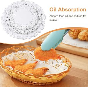 Paquete de 150 Manteles Individuales de Papel de Encaje Blanco <span class=keywords><strong>para</strong></span> Comida, Manualidades, Baby Showers, Fiestas, Bodas, Cumpleaños, Decoración de Mesa - Product Image 2