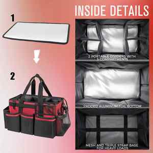 Wine <b>Cleaning</b> <b>Caddy</b> Bag <b>Cleaning</b> Supplies Organizer <b>for</b> Housekeepers Tool <b>Caddy</b> with Handle and Detachable Padded Cushion - Product Image 4
