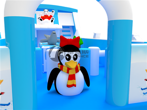 Parcours d'obstacles gonflable <span class=keywords><strong>de</strong></span> neige glacée <span class=keywords><strong>de</strong></span> haute qualité châteaux gonflables toboggan gonflable avec parcours d'obstacles - Product Image 4