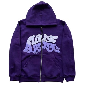 เสื้อฮู้ดซิปแบบสั่งทำพิเศษ ลวดลายพิมพ์นูนแบบสั่งทำพิเศษ ทรงโอเวอร์ไซส์ ผ้าฝ้าย 100% เนื้อหนา ระบายอากาศได้ดี เหมาะสำหรับผู้ชายในฤดูหนาว - Product Image 2