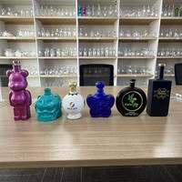 Bouteille de tequila en céramique personnalisée, bouteilles en verre coloré 500ml 750ml, bouteille d'huile/eau en céramique, bouteilles peintes, bouteille en verre pulvérisable