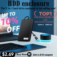 Offerta Esclusiva: Case Esterno 2 in 1 per Hard Disk HDD da 2.5 Pollici con Cavo Integrato, Connessioni Tipo C e USB