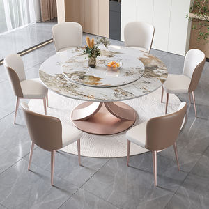 A buon mercato all'ingrosso moderno hotel di lusso case zona pranzo <span class=keywords><strong>cucina</strong></span> acciaio inox marmo <span class=keywords><strong>tavolo</strong></span> da pranzo set <span class=keywords><strong>6</strong></span> <span class=keywords><strong>posti</strong></span> - Product Image 4