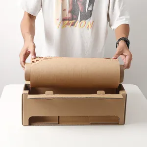 Eco 포장 종이 재상할 수 있는 벌집 Kraft 종이 분배기 상자 세트
