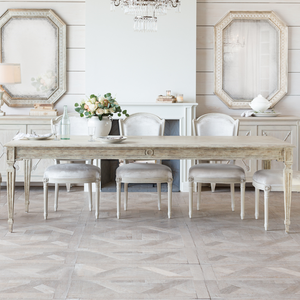 Gustav Klassieke Rechthoekige Eettafel Eiken Drijfhout Afwerking Massief Hout Franse Stijl Voor Thuisrestaurants Hotels Vergaderruimten - Product Image 3