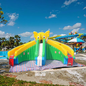 DFRL Parque Acuático <span class=keywords><strong>Inflable</strong></span> con Temática de Elefantes, Tobogán de Agua de PVC de 0.55mm, Fácil de Instalar, con Soplador, Capacidad de 600kg, <span class=keywords><strong>Castillo</strong></span> - Product Image 2