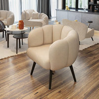 Chaise de canapé simple de conception tuftée de cadre en bois massif de haute qualité pour la maison salon loisirs caractéristiques douces modernes diverses couleurs