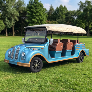 Voiture électrique classique EGO Old Vintage bleu ciel, véhicule de tourisme à 4 roues certifié CE, à vendre - Product Image 1