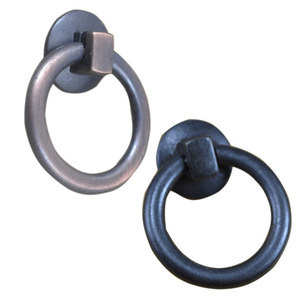 Furniture Handle Ring Zinc Alloy <b>Black</b> Nickel Brushed Cabinet Door Traditional Durable - Product Image 1
