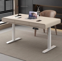Bureau d'ordinateur intelligent élévateur électrique en bois massif Design ergonomique moderne pour la maison Bureau d'étude à double moteur et jeux