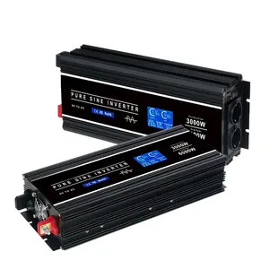 Digital display High frequency LCD AC 3000w 12V to 110V car inverter on-board inverter converter with intelligent fan