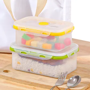 Fabrikdirektverkauf transparente Mikrowellen-Bento-Lunchboxen Kinder aufrechter tragbarer Lebensmittellager und Behälter aus Silikon für die Küche