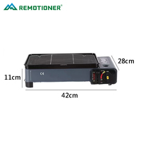 Barbecue portable d'extérieur, barbecue coupe-vent, barbecue de camping, barbecue au propane et au butane, cuisinière à gaz avec plaque de cuisson