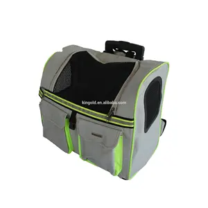 Transporteurs pour animaux de compagnie approuvés par les compagnies aériennes avec roues Mesh Pet Backpack Carrier Small Dogs Cat Carrying Backpack