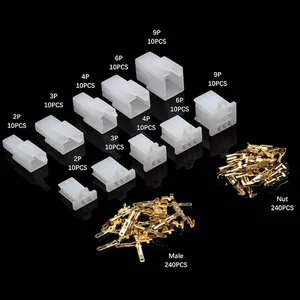 580pcs 2.54毫米2/3/4/6/9针汽车电线连接器摩托车Ebike汽车公母电缆端子插头 - Product Image 2