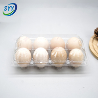 Barquette d'emballage en PET transparent de qualité alimentaire pour œufs de poule, antichoc, empilable, multicouche, RPET, anti-buée, impression personnalisée ODM
