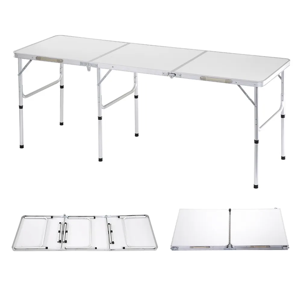 Bon prix extérieur pliable rectangle banquet tables blanches